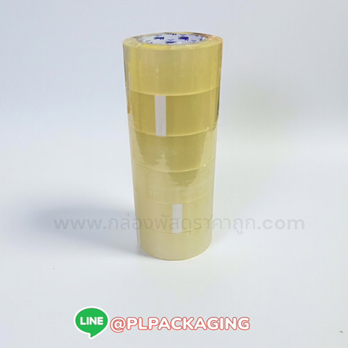 เทปกาวใส 100 หลา (ไร้เสียง) ** แพค 6 ม้วน